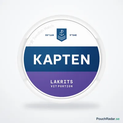 Kapten Lakrits Vit Portion