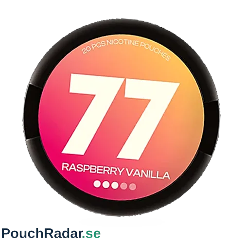 77 Nicotine Pouches Raspberry & Vanilla