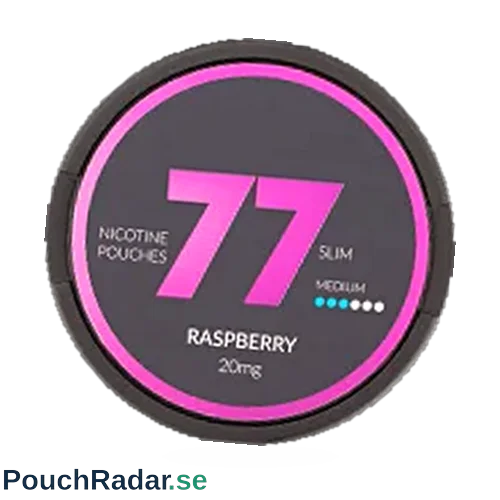 77 Nicotine Pouches Raspberry Ice