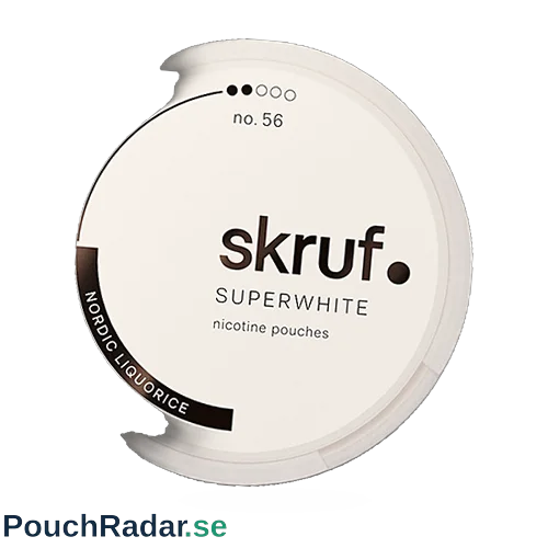 Skruf Superwhite No. 58 Nordic Liquorice Xtra Strong Slim