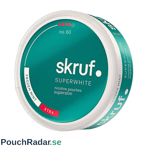 skruf SUPERWHITE no 60 Frozen Mint Super Slim Extra Strong