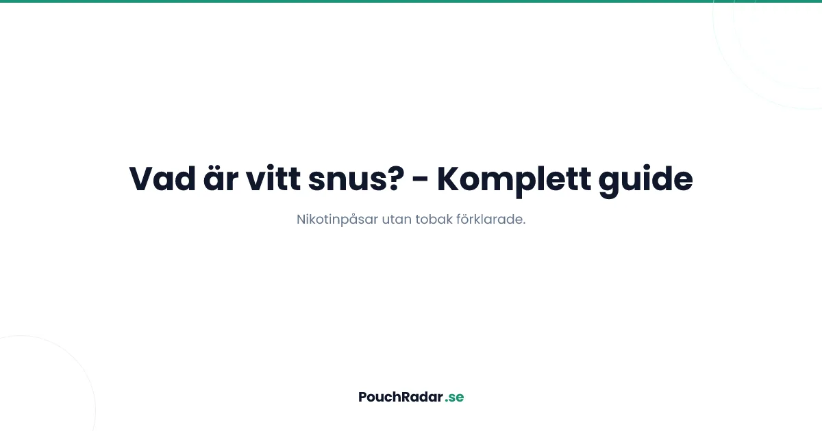 Vad är vitt snus?