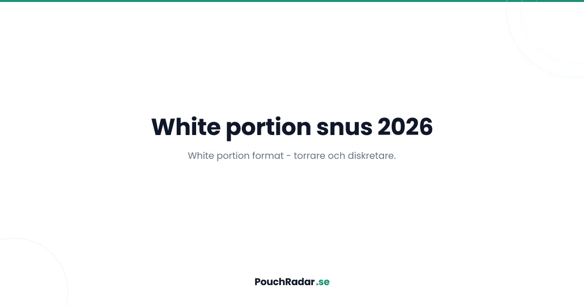 White portion snus